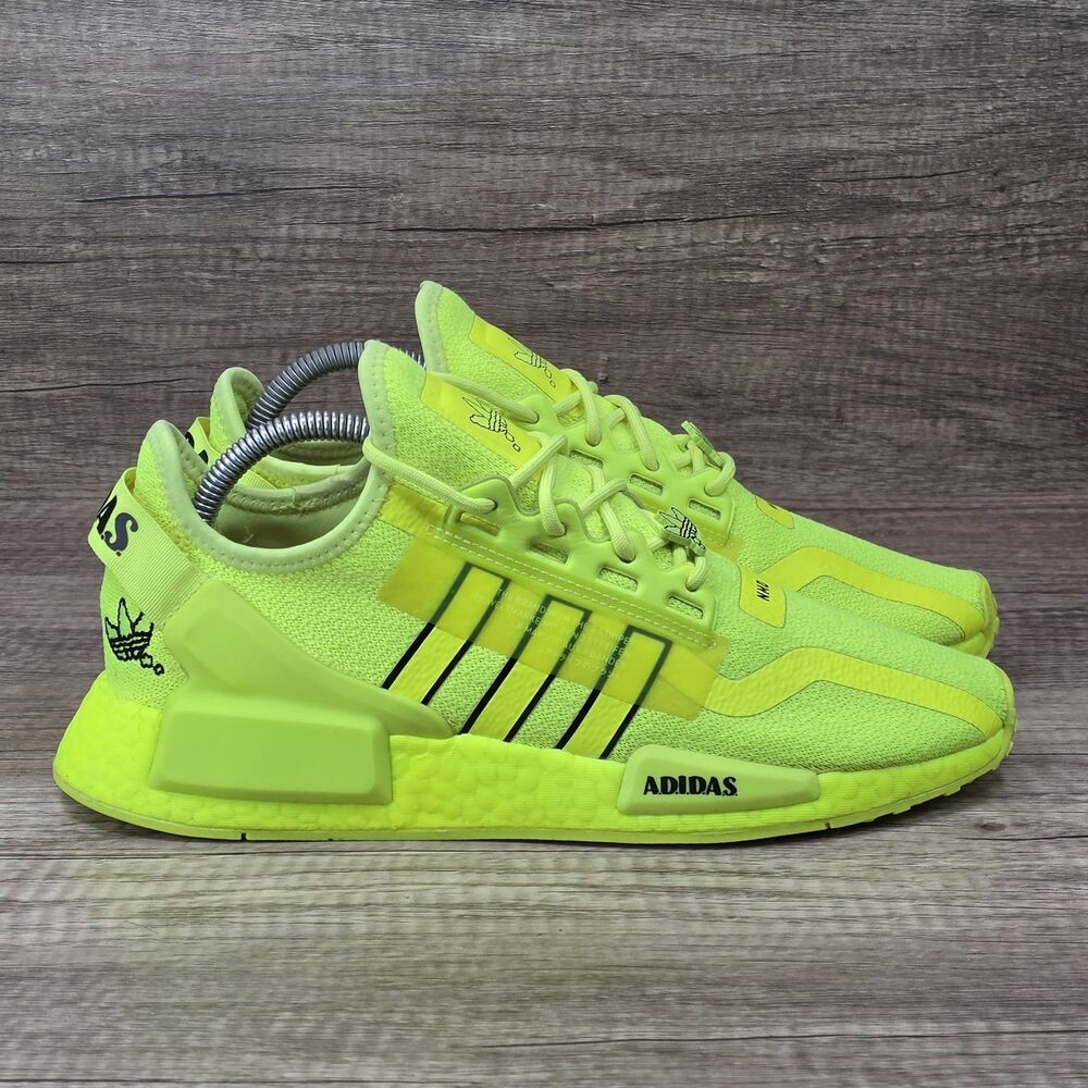 Adidas NMD R1 V2 Men's Size 8.5 Women's Sz 9.5 Solar Yellow Running Shoes H02654